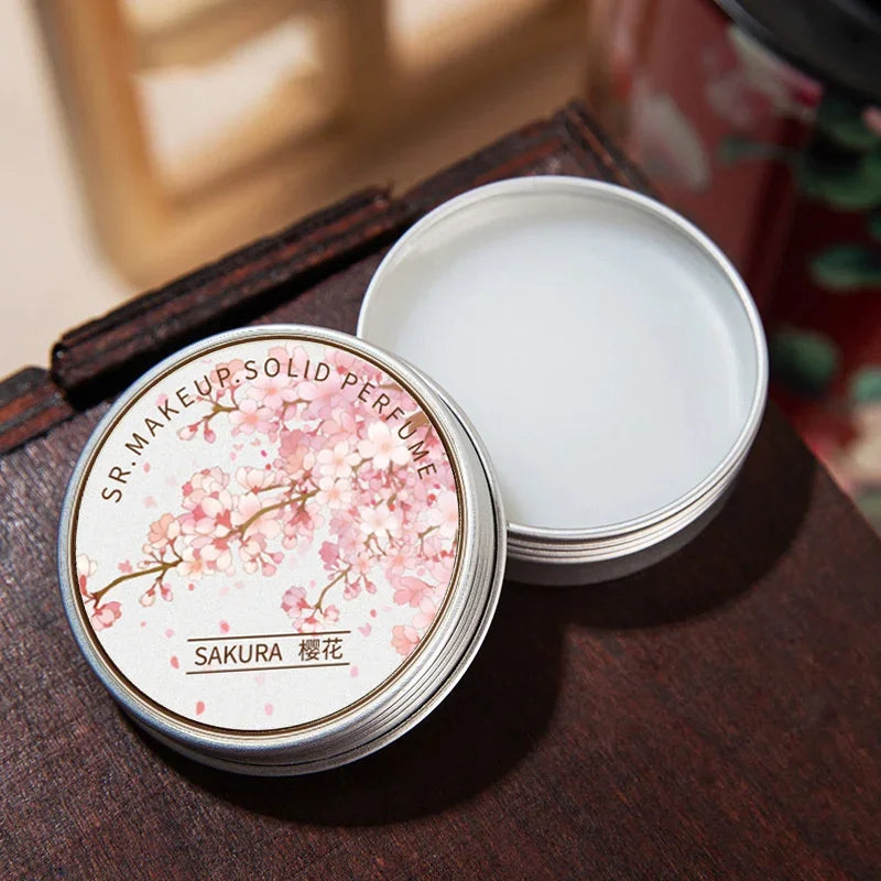 Woman Lavender Solid Perfume Portable Solid Balm Fresh Elegant Long-lasting Fragrances Cream Plant Flower Body Aroma Deodorants Qme SAKURA