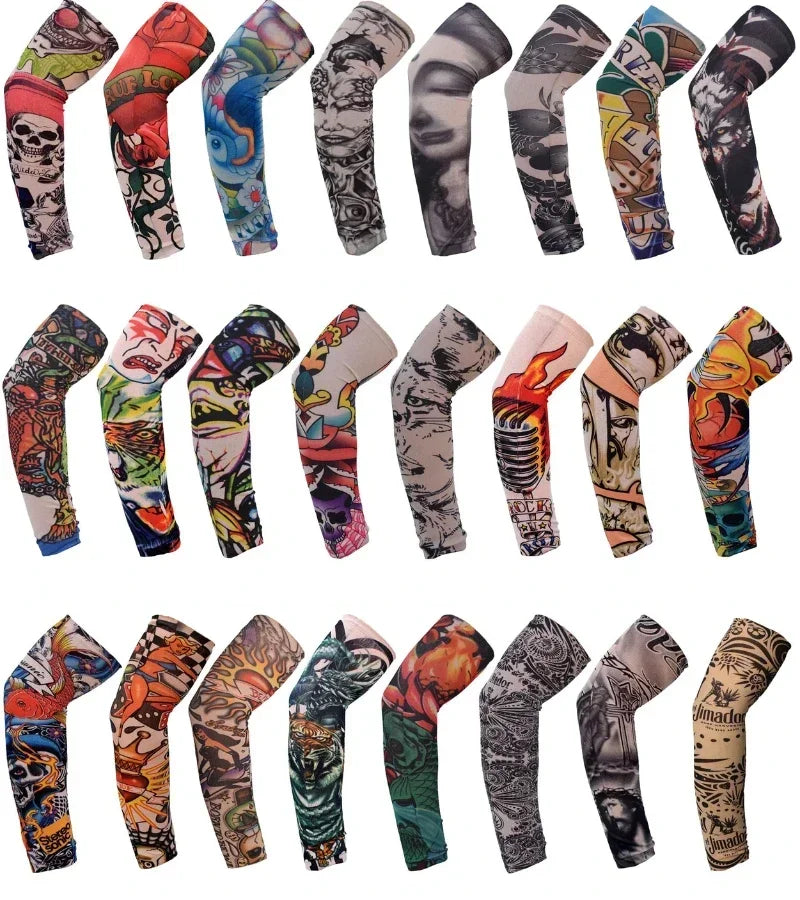 1PCS Arm Sleeves UV Protection Full Arm Cool Outdoor Golf Sports Hiking Riding Arm Tattoo Sleeve Cycling Equipment Qme