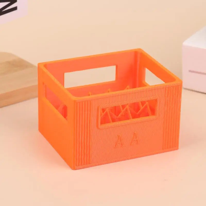 3D Printed Beer Crate Style Battery Storage Case No. 5 Aa No. 7 Aaa Battery Basket Stackable Batteries Storage Box Home Decor Qme A4