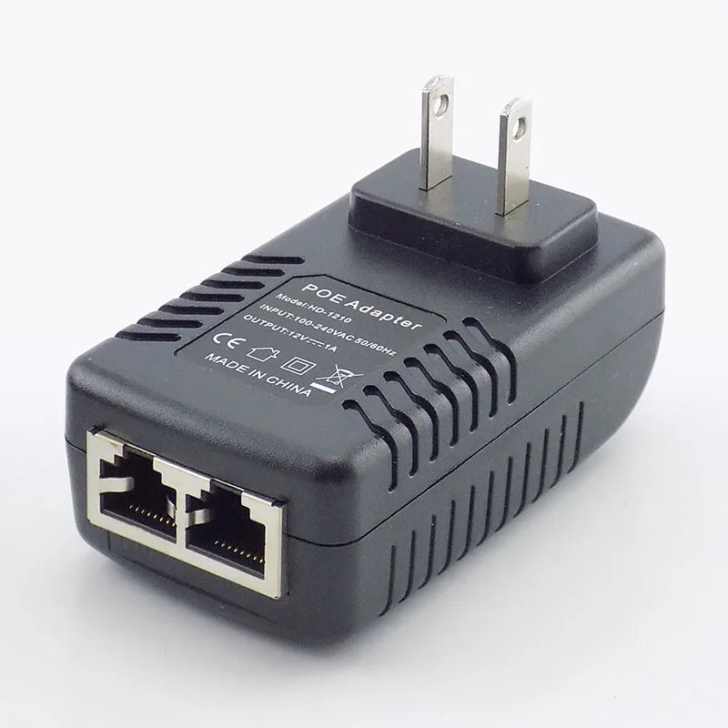 ESCAM 12V 1A POE Injector Wall Plug POE Switch Power Supply Adapter Wireless Ethernet Adapter For IP Camera CCTV US/EU Plug G16 Qme
