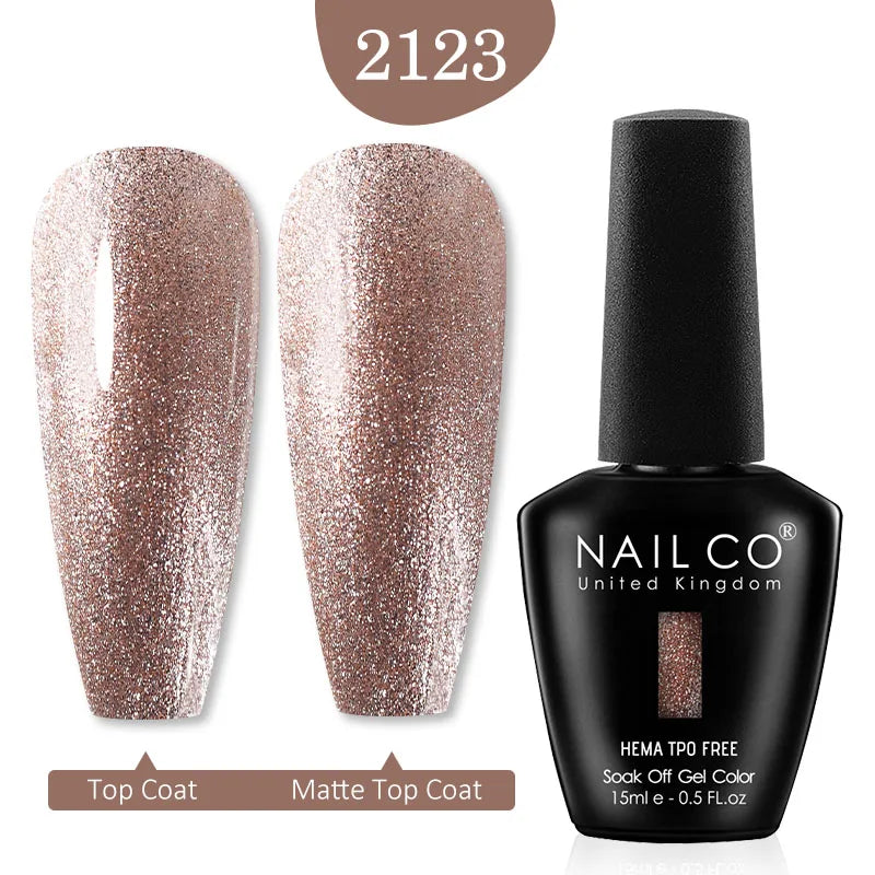 NAILCO Glitter Reflective Series Gel Nail Polish Nails Art Semi
