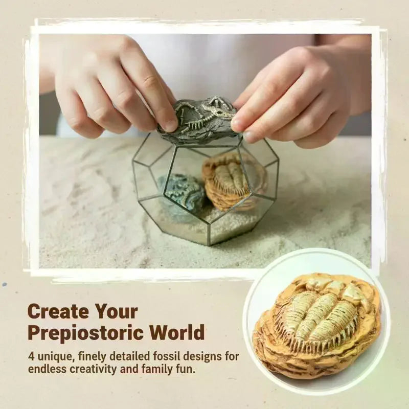 4Pcs Simulation Dinosaur Fossil Ornaments Mini Micro Landscape Decor DIY Desktop Craft Accessories Qme