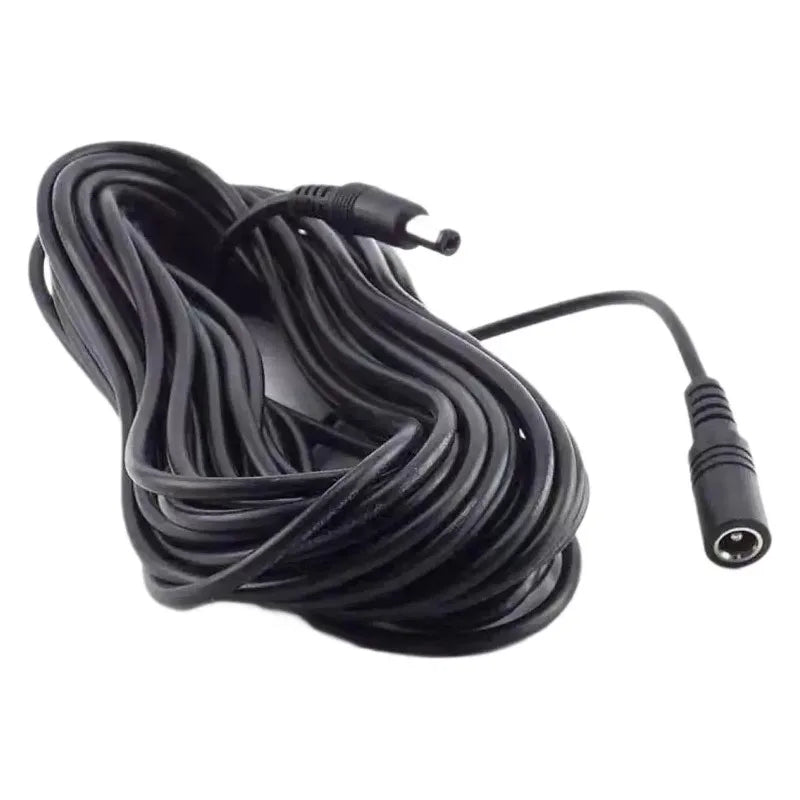 5pcs DC12V 2A Power Extension Cable 5.5x2.1mm for Projector Camera Router 0.5mm² Long Cord Qme