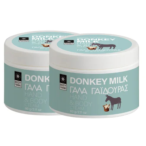 Donkey Milk Hand & Body Cream, Moisturizing & Firming Cream with Hyaluronic Acid & Coconut Oil for Nourished Skin Qme Ivory 60g