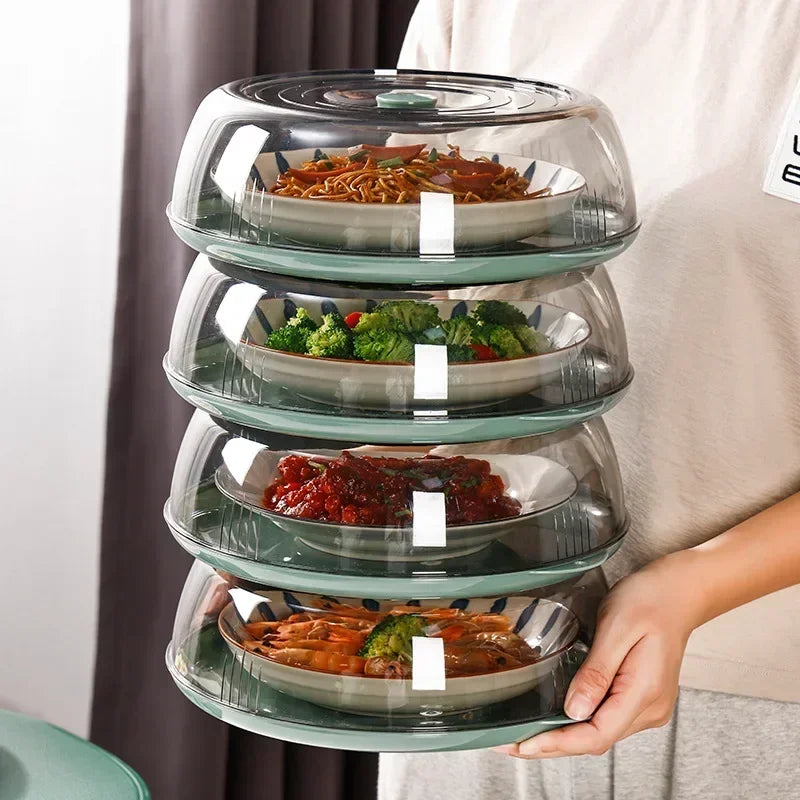 Kitchen Food Cover Insulated Vegetable Cover Multi-layer Transparent Dust-Proof Insect Food Insulation Cover Household Gadgets Qme