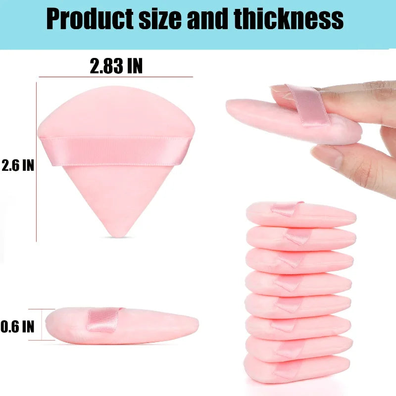 Cotton Powder Puff Riangle Both Dry Wet Makeup Setting Concealer Qme