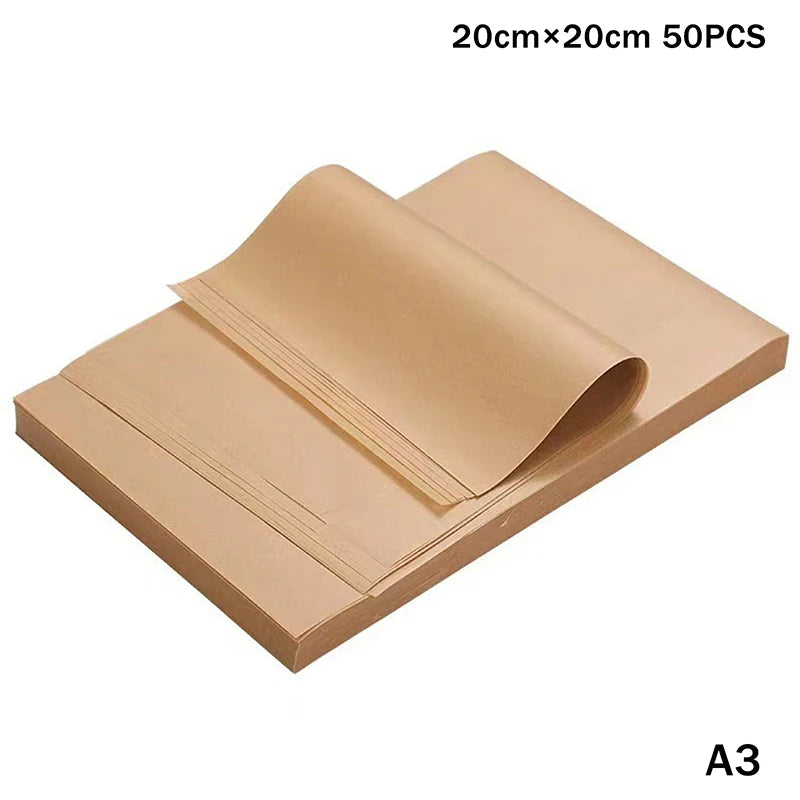 50 Parchment Paper Baking Sheets Non-stick Precut Oven Air Fryer Qme A3