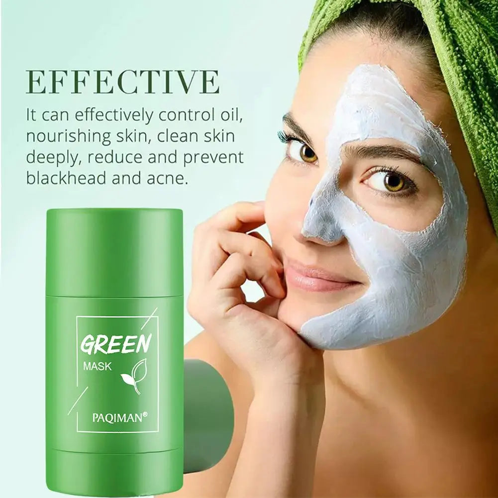 Green Tea Cleansing Stick Mask Face Clean Shrink Pores Smoothing Qme