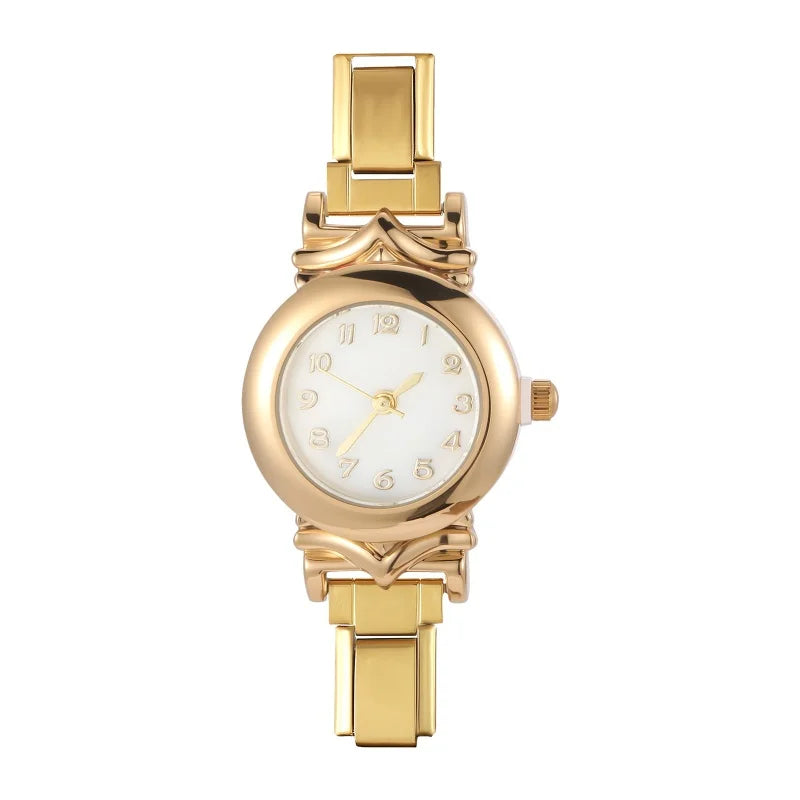 2025New Fit Width Italian Charm Square Zircon Elastic Watch Bracelets