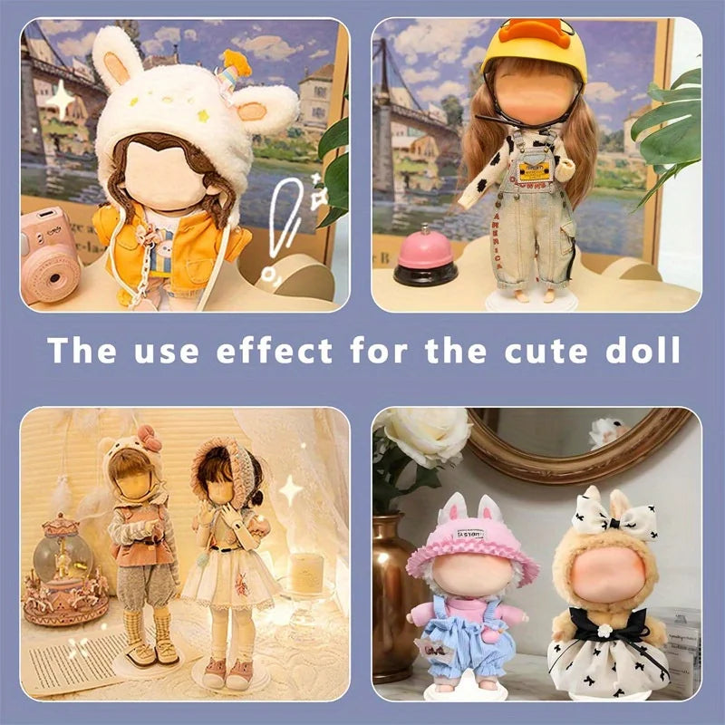 3pcs adjustable doll holder, suitable for labubu doll plastic display support accessories (excluding dolls) Qme