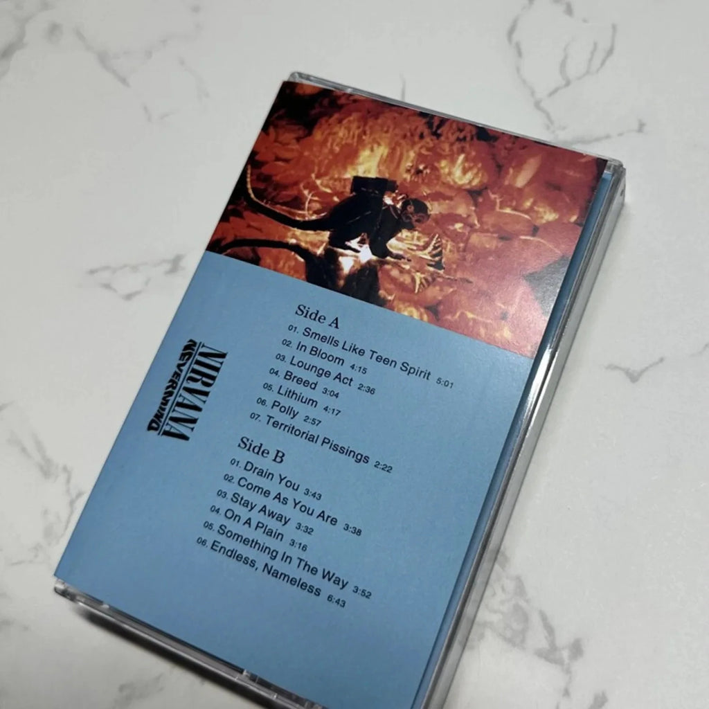 Vintage Rock Themed Cassette Tape, Blue Pool Art Cover, Retro Analog Audio Media for Music Fans & Vintage Collectors Qme