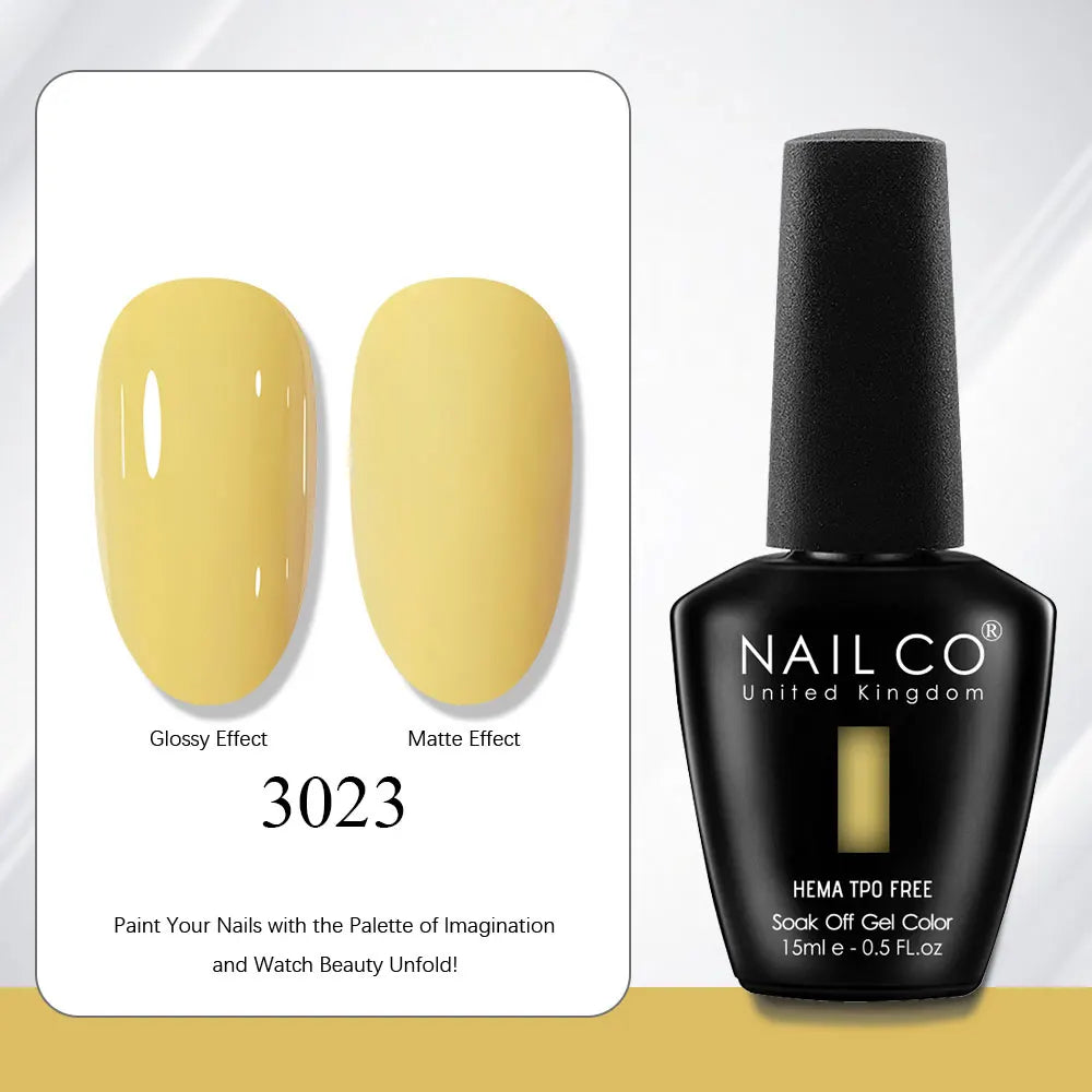 NAILCO Gel Nail Polish Nails Semi-permanent UV Varnish Glitter Glass Qme