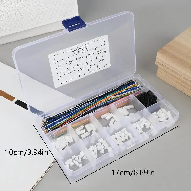 1.25mm Pitch Connectors Socket And Plug With Pre-Crimped Cables Kit 15cm Wire Qme 1set