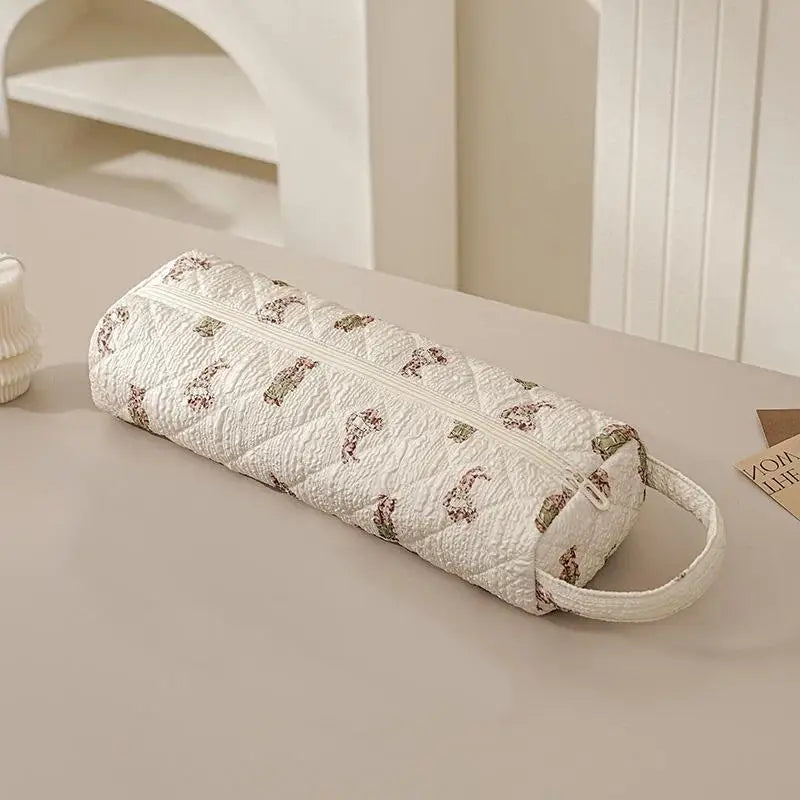 Hair Dryer Storage Bag Quilting Large Capacity Dustproof Curler Storage Bag With Handle Portable Carrying Case For Travel Qme style 3