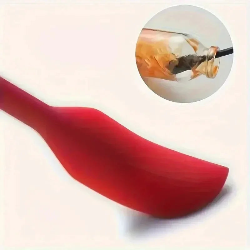 3-Pieces Mini Silicone Spatula Set - Heat Resistant, Multiple Sizes for Jar, Bottles and Kitchen - Perfect for Cooking, Baking Qme