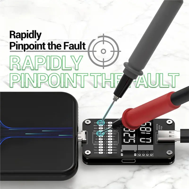 A02F-Real-Time Fault Location Detection Tool For Mobile Phone Tablet Repair PW32 Type-C Diagnostic Tester Charging Functionality Qme