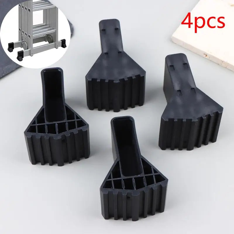 4Pcs Non-slip Ladder Feet Rubber Pads Foot Covers Furniture Mat Leg Chair Replacement Protectors Cover Black Anti Slip Pads. Qme