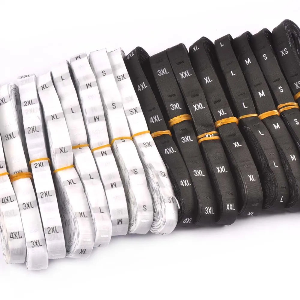 450Pcs Black White Number Xs-4Xl Clothing Labels For DIY Child Clothes Age Tags Sewing Accesssories Handmade Garment Stock Size Qme
