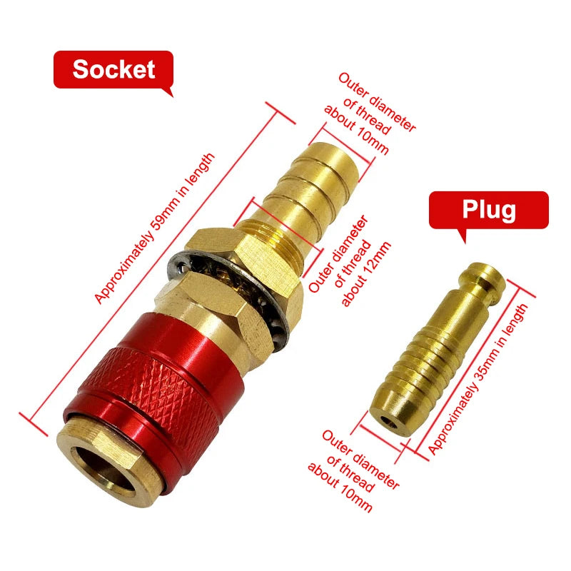 Cooled Gas Adapter Connector Clamp Welding Machine Quick Fitting Female Male Water MIG TIG Welding Torch Tools Welder. Qme C3