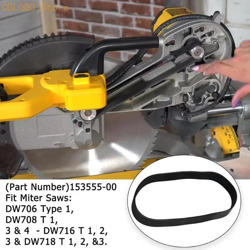 Rubber 153555-00 Replacement Drive Belt DW706 DW708 DW716 DW718 Qme