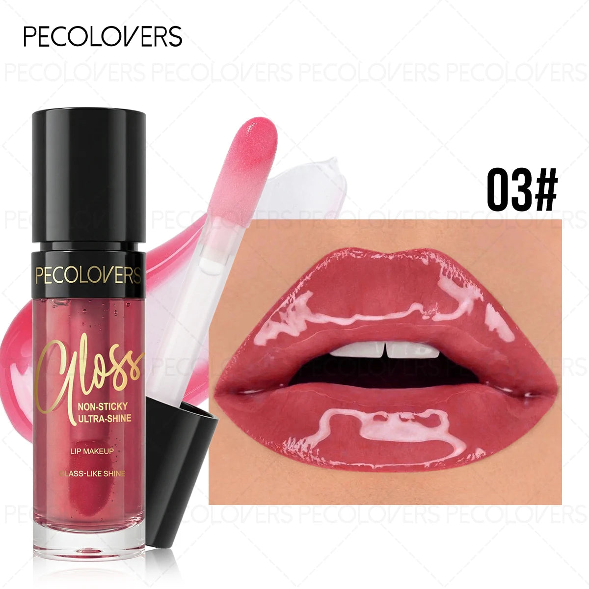 Moisturizing Colorful Lip Oil Gloss Shiny Glaze Hydrating Light Qme 03