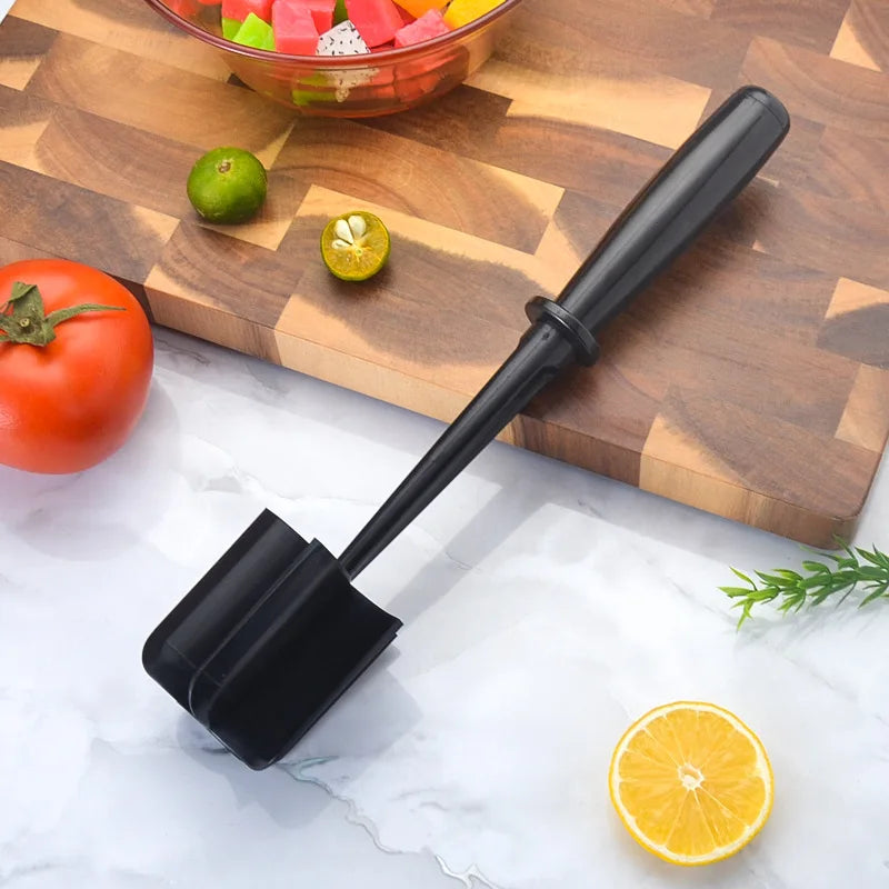 Meat Chopper Hamburger Chopper Premium Heat Resistant Masher And Smasher For Hamburger Meat Ground Beef Ground Turkey Potato Qme black