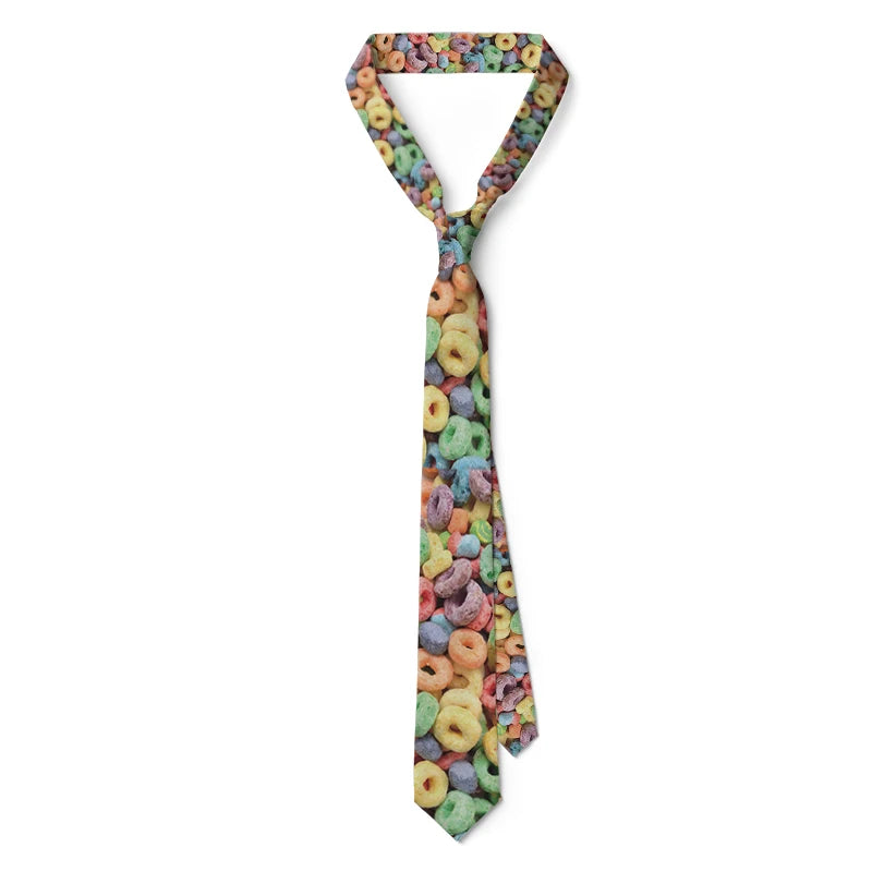 French Fries Candy Watermelon Creative Casual Tie Unisex Fashion Food Qme