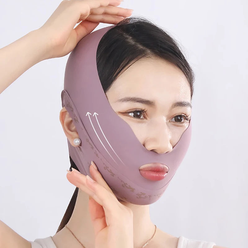 Anti Wrinkle Strap Band Sleeping Mask Beauty Health Chin Cheek Qme