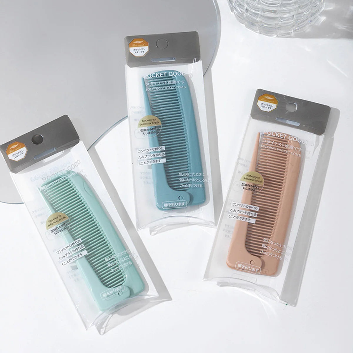 Travel-sized Folding Comb Pocket Hair Styling Pointed End Easy Carry Qme