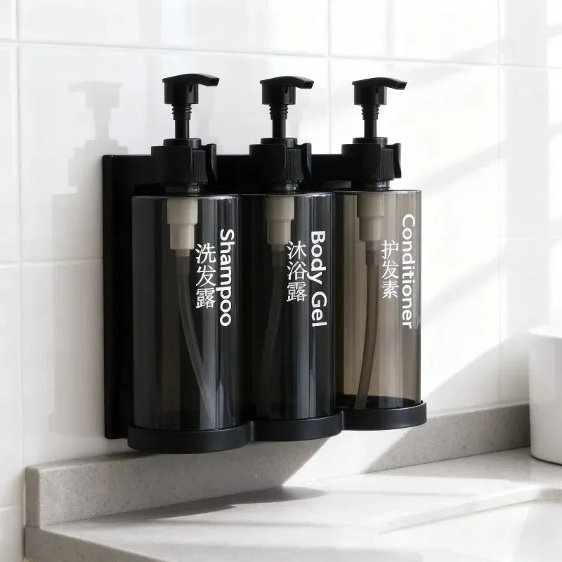 Liquid Soap Dispensers No Drill Shampoo Conditioner Body Wash Qme