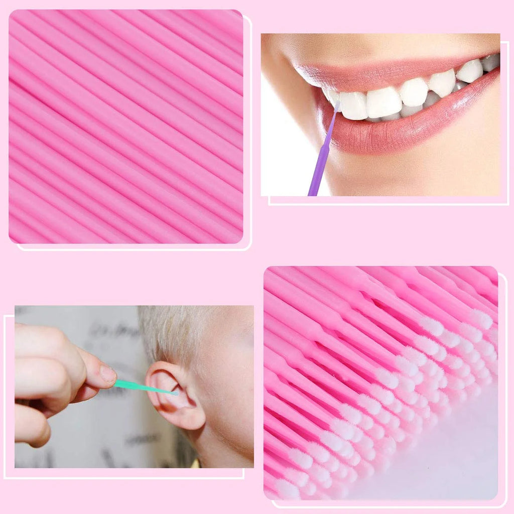 Lot Eyelash Extension Cleaning Swabs Lash Lift Glue Remover Qme