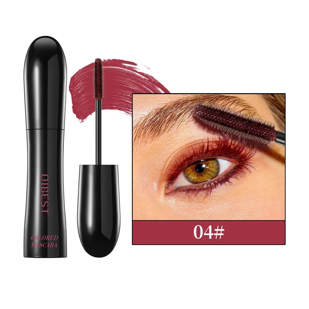 QIBEST Silk Mascara With Big Eyes,Strong And Lasting Black Mascara Extension,Waterproof and Non-caking,Prolonged Mascara Makeup Qme 04