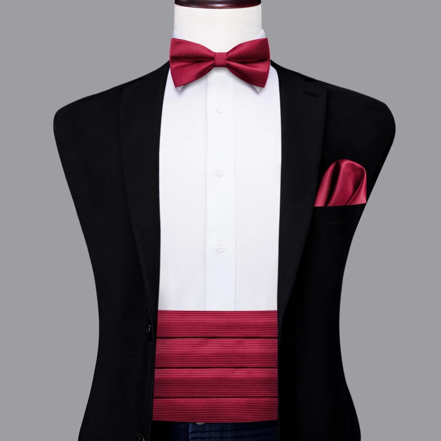 Hi-tie Mens Cummerbunds Vintage Formal Jacquard Pailey Bowtie Hanky Qme YF-2041