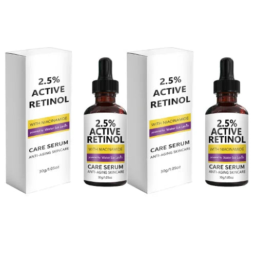 2.5% Retinol Anti-Aging Serum with Niacinamide - Firming, Brightening, Hyaluronic Acid Infused for Youthful Skin Qme Brown 30g