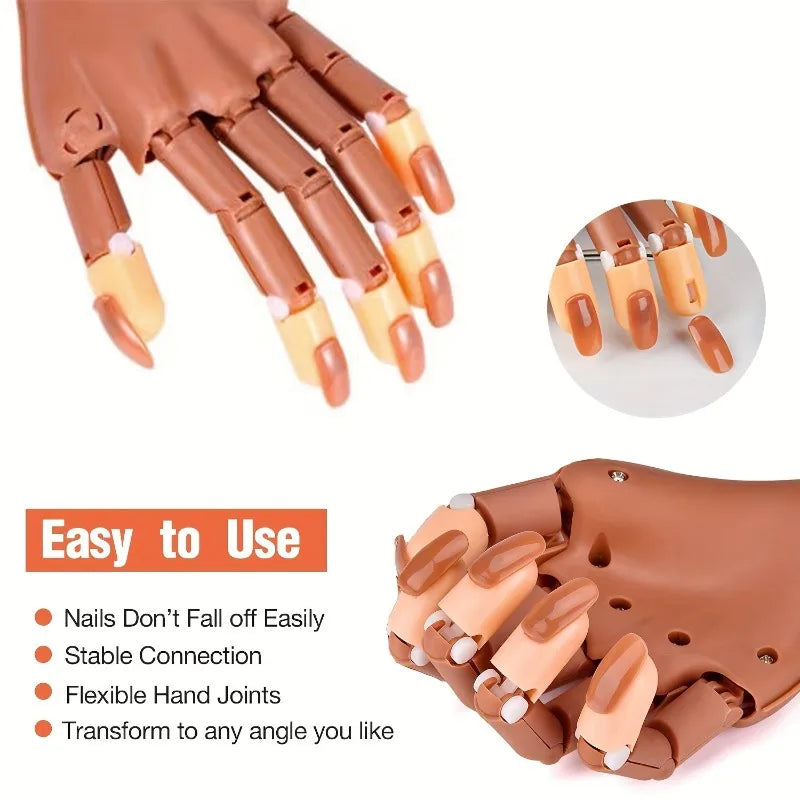 Ultimate Nail Artist Practice Hand Flexible Realistic Mannequin Hands Qme