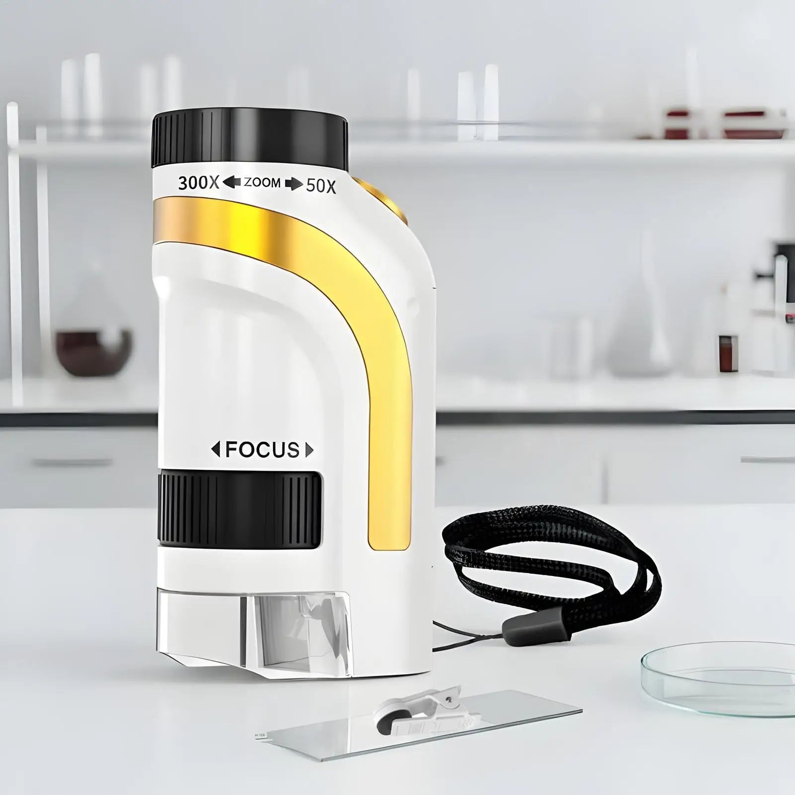 Kids Microscope Handheld 50x-300x Digiscope With LED Light Pocket Hand Microscope for Kid Boys Girls Christmas New Year Birthday Qme