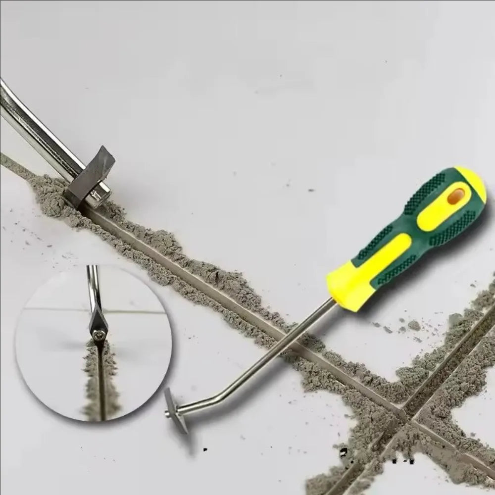 Ceramic Tile Grout Remover Professional Floor Wall Seam Cement Cleaning Hand Tool Rhombus Tungsten Steel Tiles Joint Gap Cleaner Qme