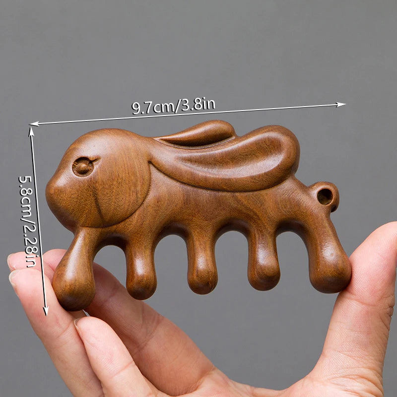 Natural Sandalwood Hair Combs Anti-static Wooden Comb Massager Tooth Qme Style12