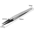 Antistatic Tweezers Plastic Tipped Electrician Curved Flat Qme Black