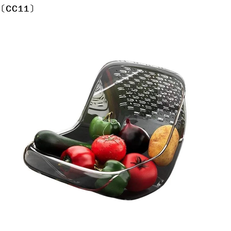Multipurpose Clear Colander Basket Washing Draining Fruits Vegetables Qme