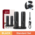 Electric Pepper Powder Grinder USB Rechargeable Salt Adjustable Qme 2pcs USB Black