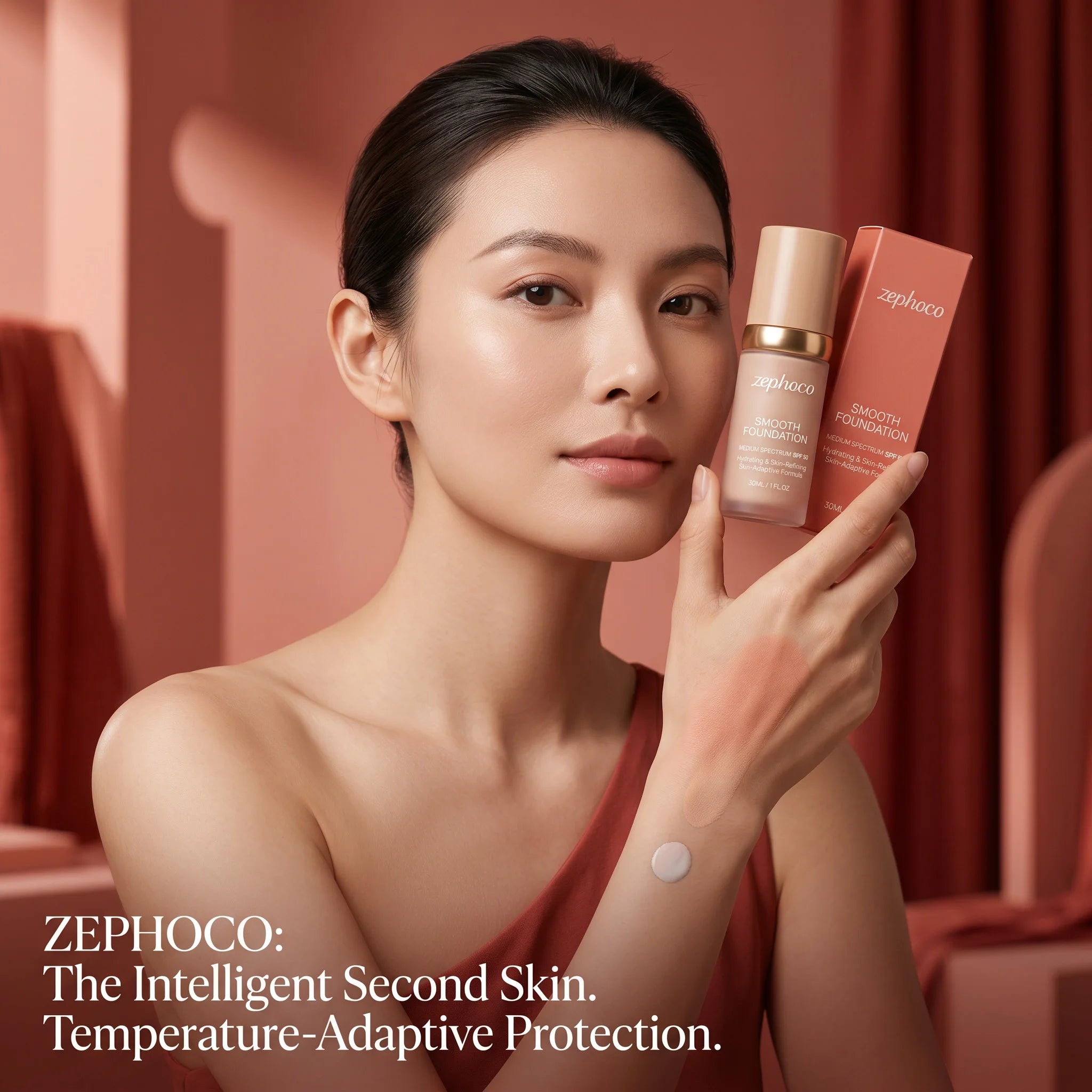 zephoco Color Changing Foundation Sunscreen Spf 50 Anti Aging Lasting Moisturizier Clearing Makeup Base Full Coverage Foundation Qme