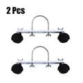 2pcs Oil Ting Pulley Brackets Hydroelectric Radiator Electric Heater Mobile Brackets 360°Degree Directional Wheels Stands Qme Black