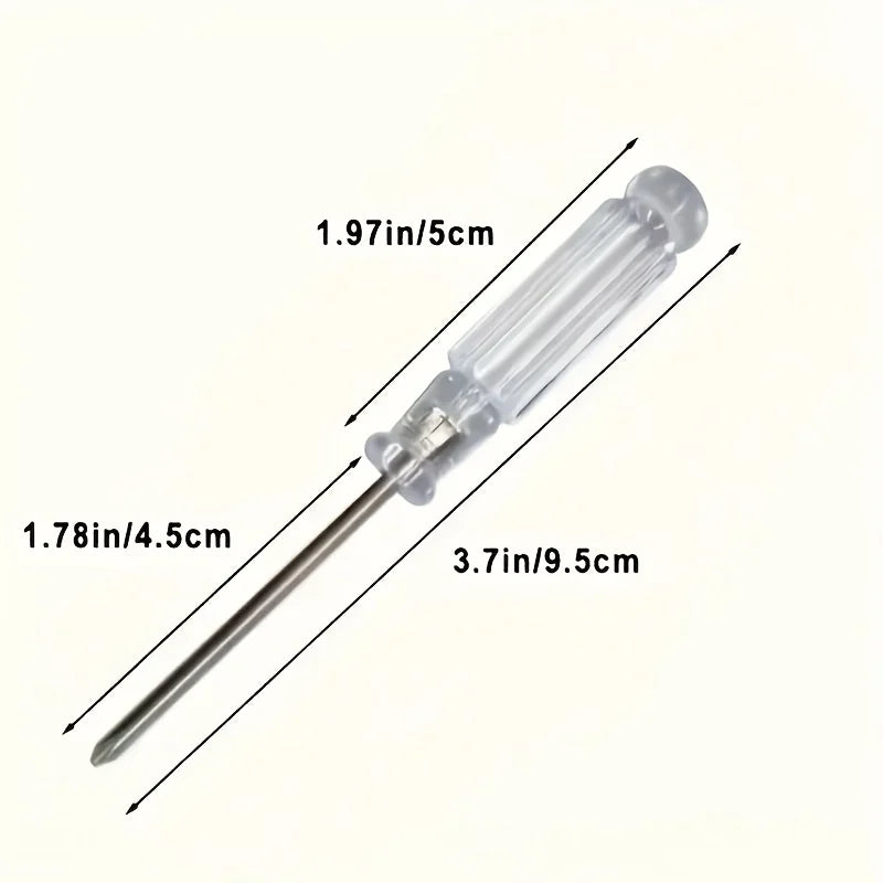 10Pcs Precision Manual Crystal Screwdriver Set - Durable Metal and Plastic for DIY, Electronics, Toys and Small Equipment Repair Qme