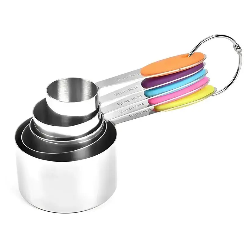 Stainless Steel Measuring Cups Spoons Kitchen Accessories Baking Cake Qme A