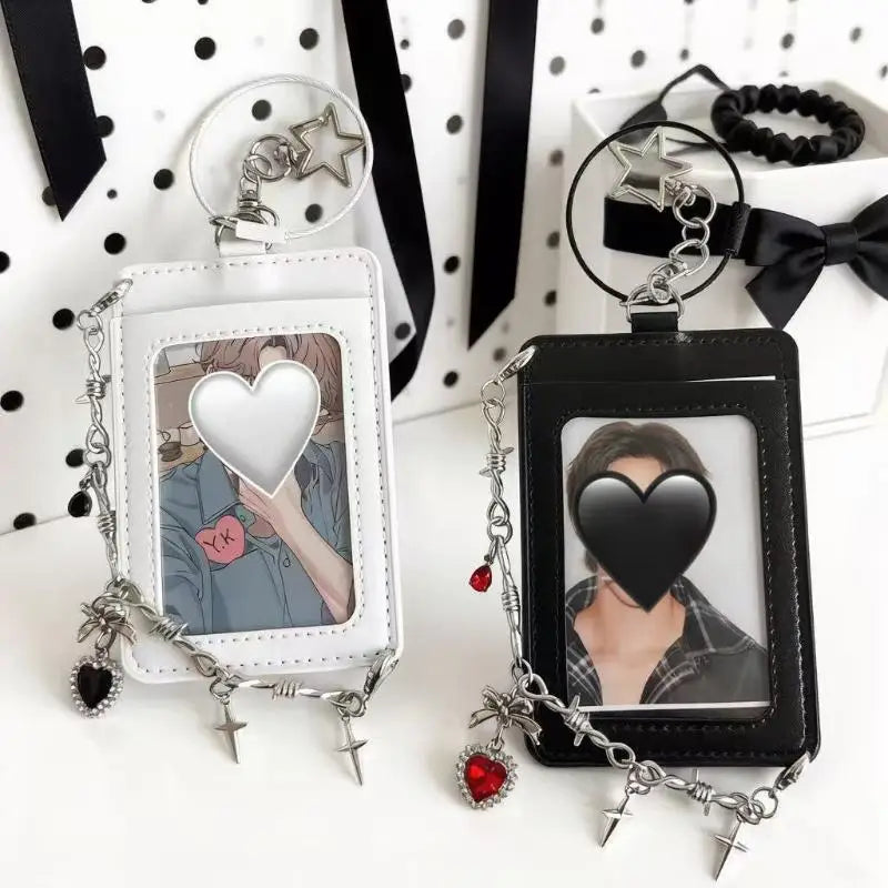 Kpop Photocard Holder PU Leather Photo Card Idol Photocards Cover Qme