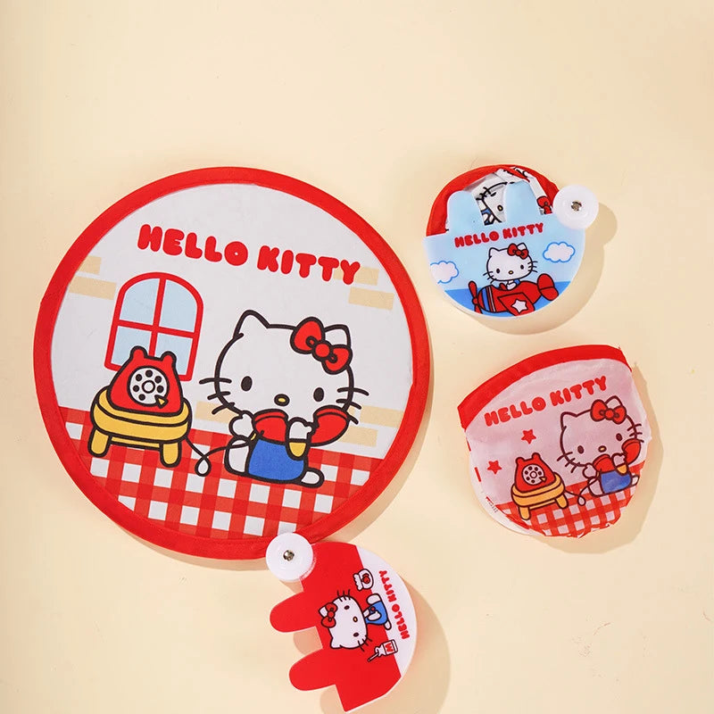 Hello Kitty Folding Reflector Fan Cute Cartoon-Style Portable Selfie Reflector for Students Qme