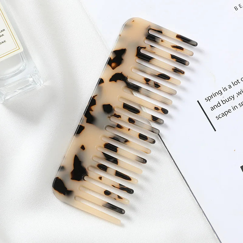 Wide Teeth Acetate Hair Combs Anti-static Massage Brush Hairdressing Qme 4 China Mainland