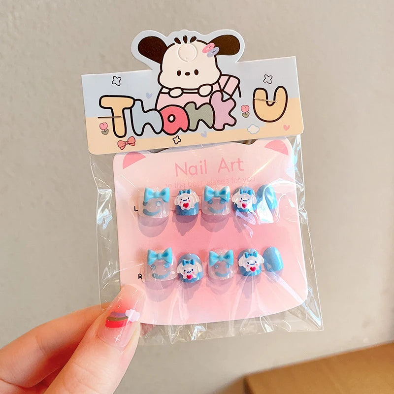 Hello Kitty Kuromi Nail Stickers New Cartoon-Style Stickers Safe, Non-Toxic, Odorless, and Easy to Apply Qme