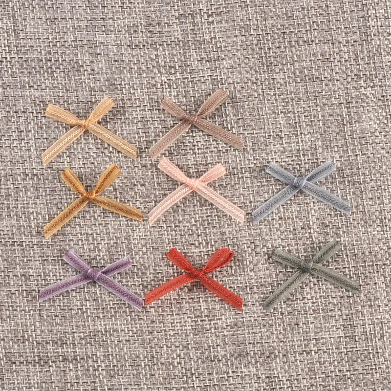 30pcs 2.4-4.5cm bowknot Shape Christmas Style Appliques For DIY Clothing Hat Home Decorative Accessories Holiday Supplies Qme 7-3.1x2.4cm